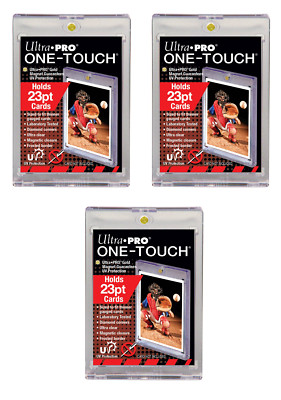 (3 PACK) Ultra Pro One Touch Magnetic Trading Card Holder 23pt Thinner Size