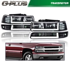 For 99-02 Chevy Silverado 1500 2500 HD 3500 LED DRL Headlight Bumper Signal Lamp