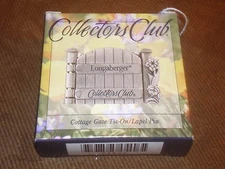 Longaberger Collector's Club Cottage Gate Basket Tie-On