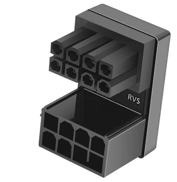 3 x GPU 180 Grad Winkeladapter Stecker Grafikkarte 8 polig pin Winkelstecker RVS - Bild 2 von 4