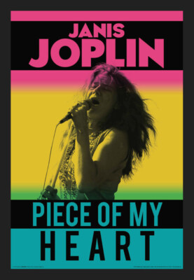 Officially Licensed Janis Joplin Piece of My Heart 24 x 36 Inch Framed