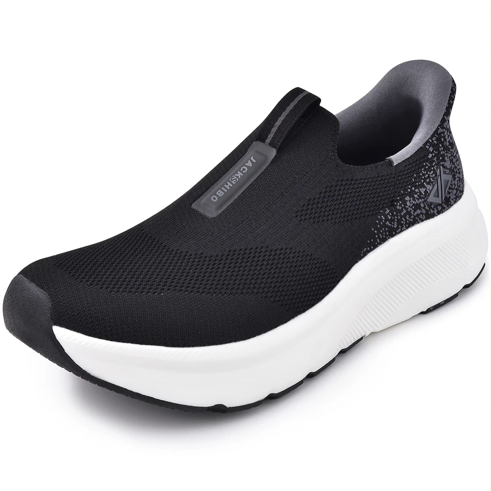 Men's Slip in Shoes Wide Toe Box Arch Support Orthopedic Sport Walking Sneakers - Image 2 of 4