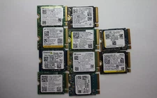 Lot of 100, Mixed Brand WD/Kingston/SK Hynix 256Gb PCIe NVMe SSD M.2 2230 Drive