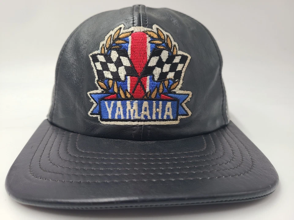 复古雅马哈世界领先技术皮革绑带可调节帽子男式 — 第 2/4 张图片