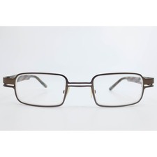 Jhane Barnes Quotient Brown Rectangular Eyeglass Frames 44-21-138 BR Mens Womens