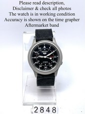 SEIKO 5 7S26-02JO Automatic Military Style Watch In Very Good Condition.