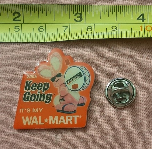 It's My Walmart 2005 Keep Going Energizer Bunny Employee Vest Lapel Pin