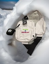 Econscious: The Ultimate White Ski Sling Bag With 2 Other Small Bags Attached