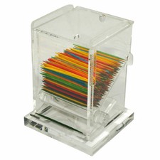 Winco ACTD-3 Clear Acrylic Restaurant Toothpick Dispenser Roller Holder 3 x 4
