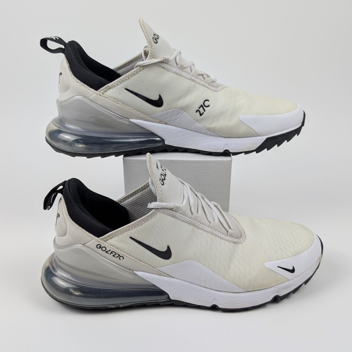 シューズ(男性用) Nike Air Max 270 Golf \"White Amazon.com | Nike Mens Air Max 270 G White/Black/Pure Platinum 15