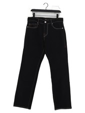 True Religion Men's Jeans W 32 in Black Cotton with Polyester, Spandex Straight