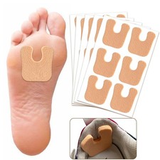 Tomonobu U-Shaped Felt Callus Pads   Self-Adhesive Cushion 36 Pack, Beige