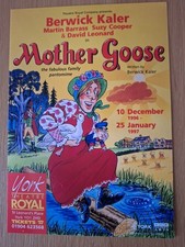 1996-7 York Theatre Royal Panto Flyer. Berwick Kaler, Martin Barras.