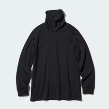 Uniqlo Men’s Long Sleeve Knit Top With Turtle Neck Black Size M