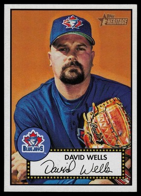 2001 Topps Heritage #76 David Wells Red Back Toronto Blue Jays