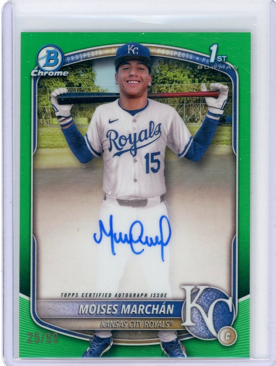 2025 Topps Bowman Chrome Moises Marchan #CPA-MM 1st Bowman Green Auto 25/99