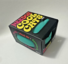 Nee Doh Cool Cats Tactile Squeeze Toy Turquoise Teal 3 Years