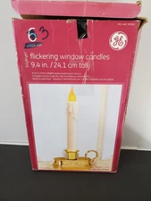 GE Staybright Flickering Christmas Window Candle Candolier Set  3 Built in Timer
