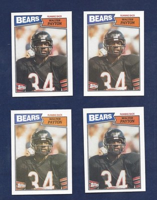 LOT OF FOUR 1987 TOPPS #46  WALTER PAYTON LAST REGULAR CARD HOF 1.49 SHIP Y984