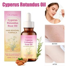 Organic Cyperus Rotundus Oil 60ml For Hair Removal Reducing Body Hair Growth