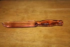 Vintage Depression Pink Vitex Glass Star Pattern Handle 9" Knife L@@K!