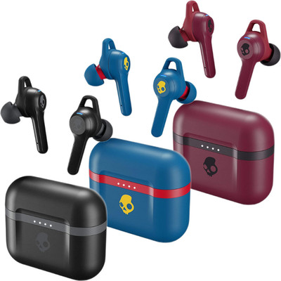 SKULLCANDY INDY EVO TRUE WIRELESS KOPFHÖRER IN EAR BUDS MIT HÜLLE - SCHWARZ BLAU ROT