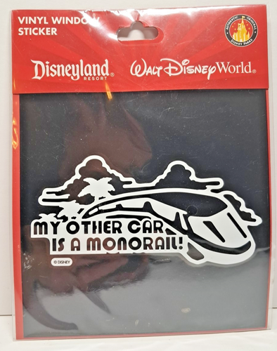 MY OTHER CAR IS A MONORAIL Walt Disney World Disneyland Vinyl Window Sticker 6x6 - Picture 2 of 6