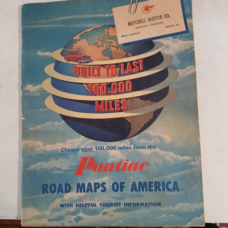 1952 Pontiac Road Maps of America