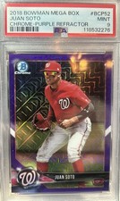 2018 Bowman Chrome Prospects Juan Soto Mega Box Purple (248/250)Refractor PSA 9