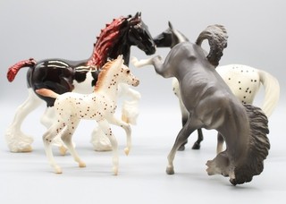 Breyer Horses Classic Lot of 4 Black Forest Bucking Foal Appaloosa