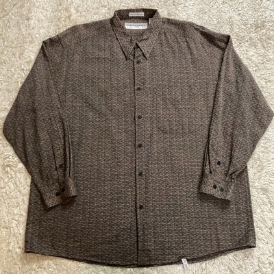 Jhane Barnes Shirt Mens XL Abstract Geometric Woven Japan Fabric Button Down