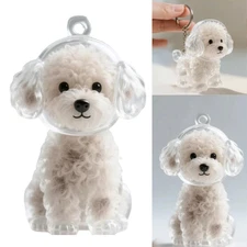 Dog Hair Collector Keychain Charm Storage Box Pet Hair Memorial Bottle Keepsake