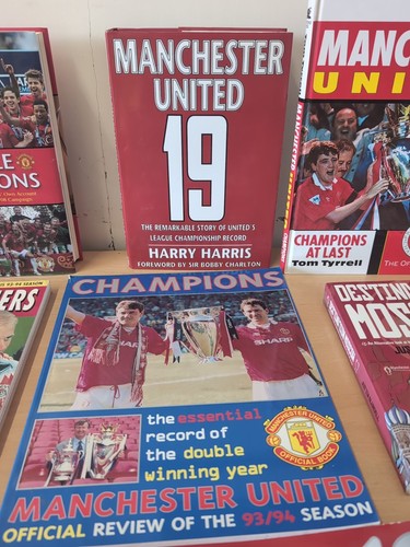 10 X Manchester United Books Champions Double Football League Man U Utd Book - Picture 3 of 10