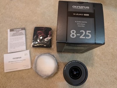 Olympus M.zuiko Digital ED 8-25mm F/4 Pro Lens:  Mint