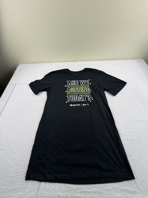 Nike Apple Watch Are We Running Today? NYC Size S Athletic Cut T-Shirt Mens $40