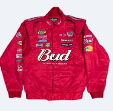 Vintage Dale Earnhardt Jr Budweiser NASCAR Jacket Chase Authentics Red...