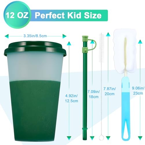 14 Pack Color Changing Cups Tumblers With Lids & Straws - 12oz Reusable - Picture 6 of 7