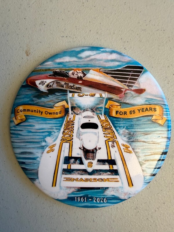 2026 Miss Madison Limited Edition Unlimited Hydroplane Button Pin