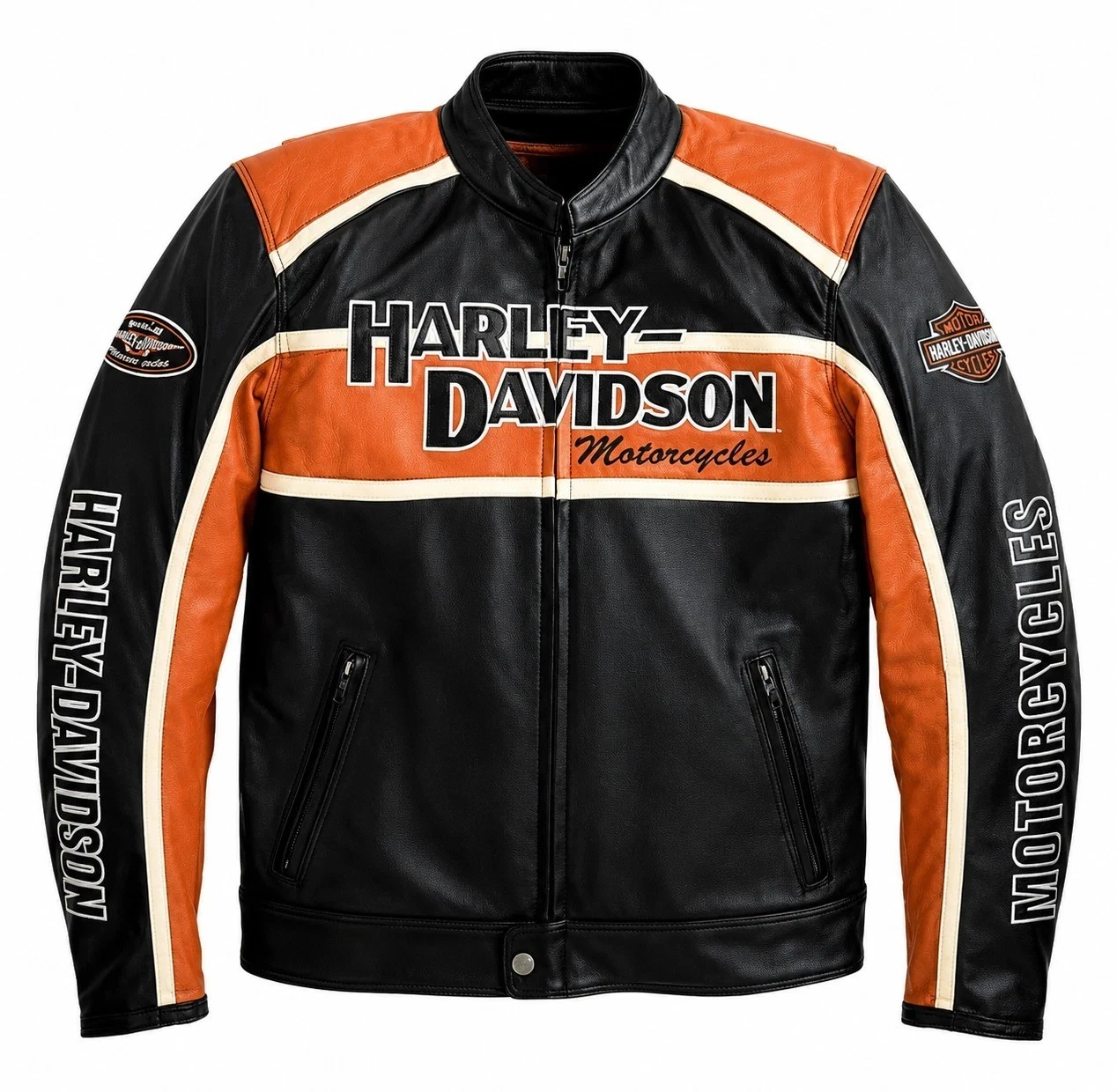 Harley Davidson Jackets Men’s Classic Cruiser Motorcycle Cowhide Leather Jacket