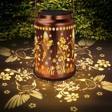 Solar Lanterns Hummingbird Outdoor for Women - Elegant Hanging Lights for Gar...