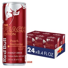 Red Bull  Peach-Nectarine 24 Pack  250ML Each Can | No Duty| No Import Fee!