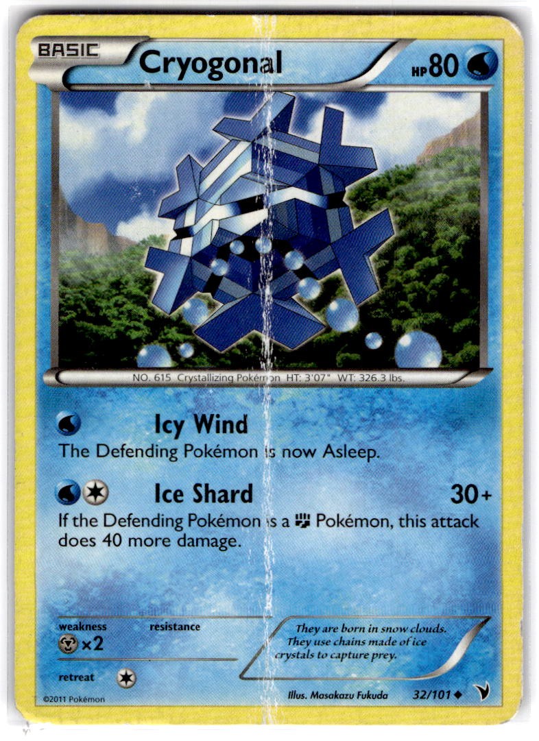 Cryogonal 32/101 - Uncommon - Noble Victories - Damaged