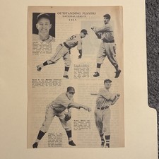 Gabby Hartnett Arky Vaughan Wally Berger Bill Lee 1936 Annual Baseball 6X9