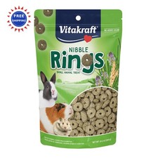 Vitakraft Nibble Rings Small Animal Treat 0.04 Ounce Pack of 300 Healthy Crunchy