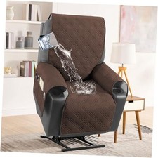 100 Waterproof Recliner Chair Cover Non-Slip Reclining Cover for Brown/Beige