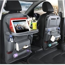 PU Leather Car Seat Gap Storage Organizer Back Seat Pocket Holder Auto...