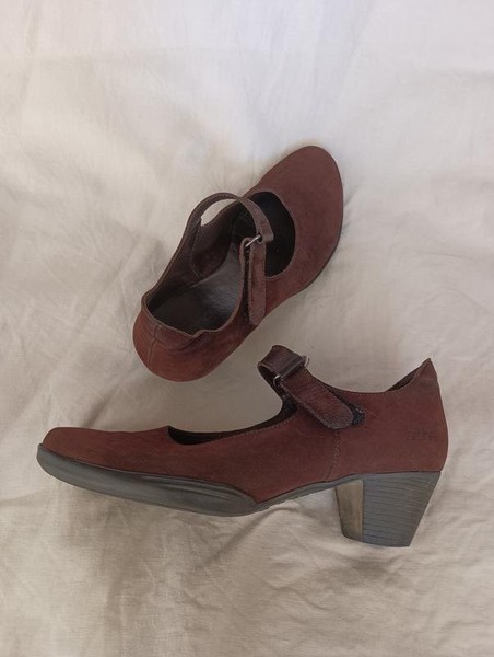 Women Arche Heels Brown Leather 37