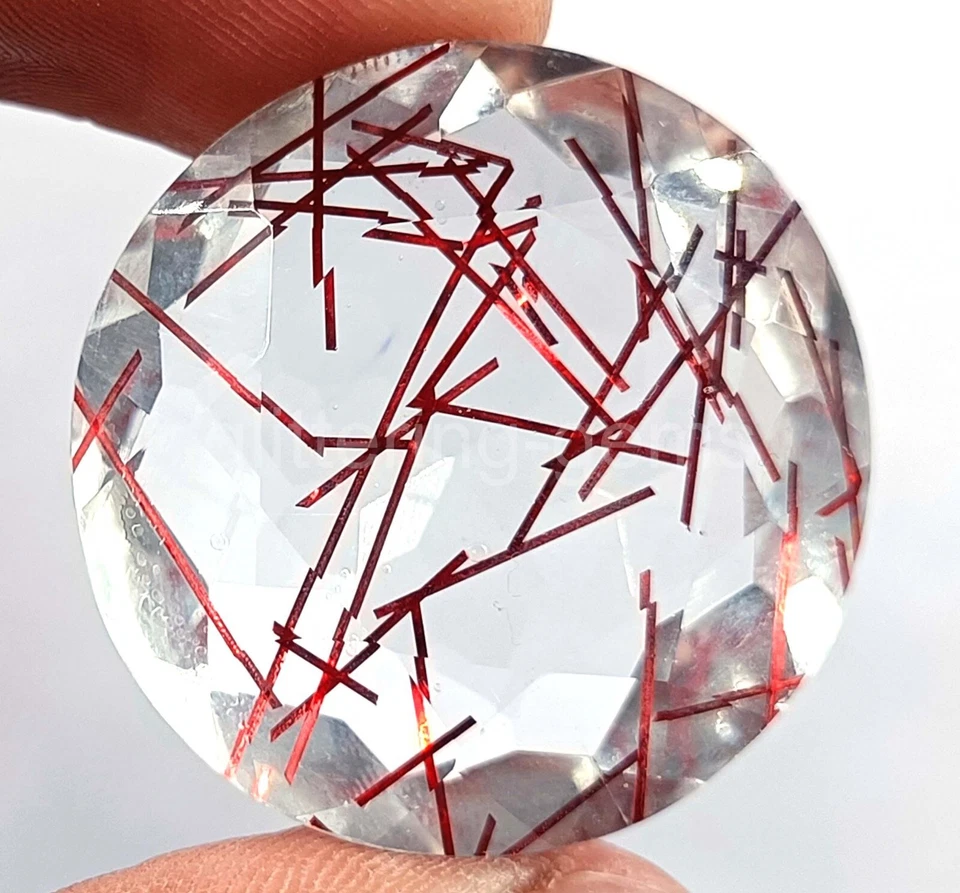 Red Rutilated Quartz 69.00 Ct Round Cut IGL Transparent Loose Gems 5JJP - Image 4 of 4
