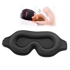 Sleep Mask for Side Sleeper, Upgraded 3D Contoured Cup Eye mask Blindfold Black