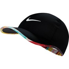 NEW NIKE Youth Unisex Featherlight Tennis Hat/Cap-Black/Multi Color DC4051-010